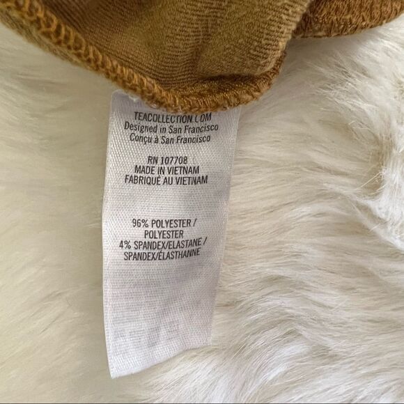 Tea Girls Mustard Yellow Velvet Skirts Size 3 - Picture 4 of 4